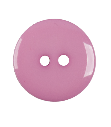 Bouton Couture Polyester Brillant 12mm - VIEUX ROSE