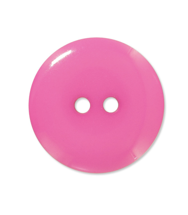Bouton Couture Polyester Brillant 12mm - ROSE