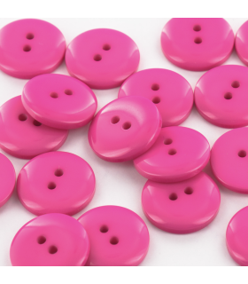 Bouton Couture Polyester Brillant 12mm - ROSE