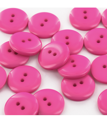Bouton Couture Polyester Brillant 12mm - ROSE
