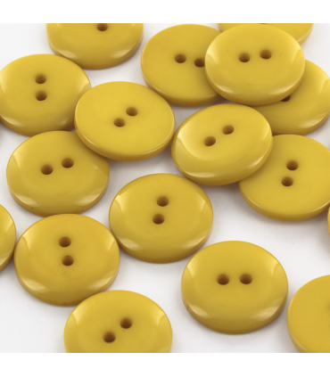 Bouton Couture Polyester Brillant 12mm - SAFRAN