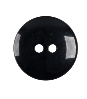 Bouton Couture Polyester Brillant 12mm - NOIR