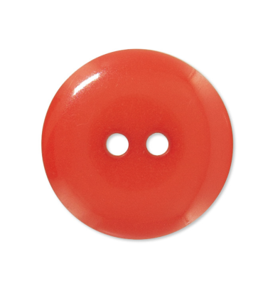 Bouton Couture Polyester Brillant 12mm - ROUGE