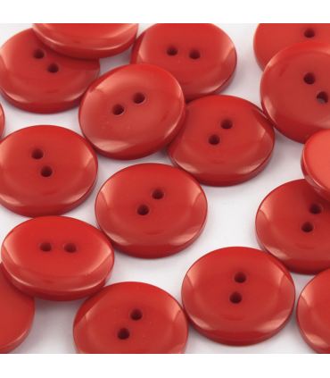 Bouton Couture Polyester Brillant 12mm - ROUGE