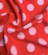 SINGULIÈRE par COUSETTE : Viscose - Jolis Pois - FRAISE