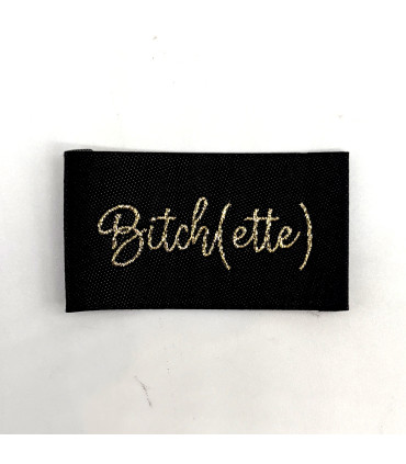 Étiquette Lurex : Bitch(ette) Noir et Or