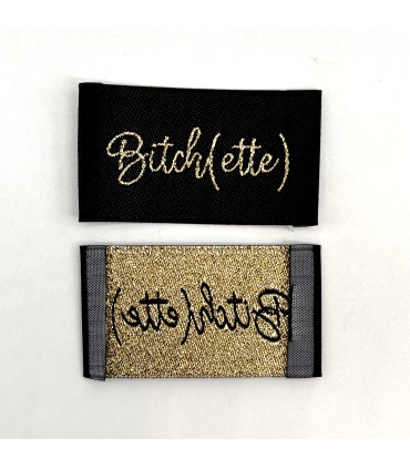 Étiquette Lurex : Bitch(ette) Noir et Or