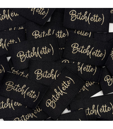 Étiquette Lurex : Bitch(ette) Noir et Or