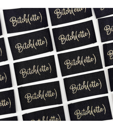 Étiquette Lurex : Bitch(ette) Noir et Or