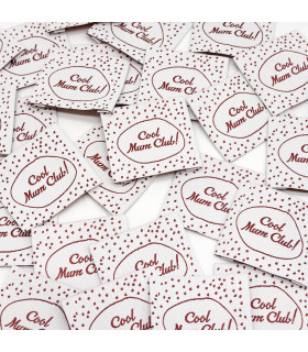 Étiquette tissée à coudre : Cool Mum Club !