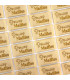 Étiquette tissée à coudre lurex : Douces Mailles - VANILLE