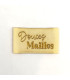 Étiquette tissée à coudre lurex : Douces Mailles - VANILLE