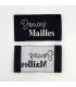 Étiquette tissée à coudre : Douces Mailles - NOIR