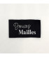 Étiquette tissée à coudre : Douces Mailles - NOIR
