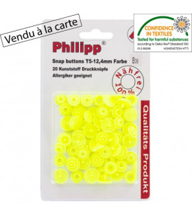 BABY SNAP : Pressions rondes -  JAUNE FLUO