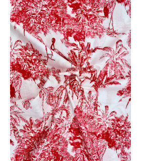 Coton Indien - India Jungle - ROUGE
