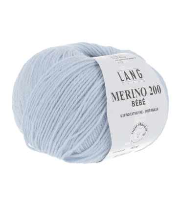 LANG YARNS MERINO 200 BEBE Ciel