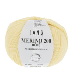 LANG YARNS MERINO 200 BEBE Jaune