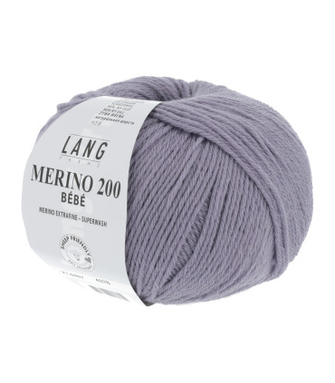 LANG YARNS MERINO 200 BEBE Lilas