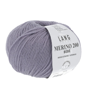 LANG YARNS MERINO 200 BEBE Lilas