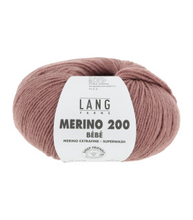 LANG YARNS MERINO 200 BEBE Vieux Rose