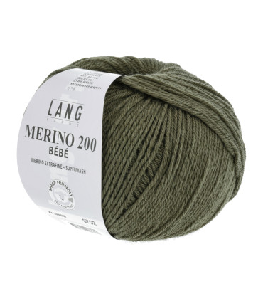 LANG YARNS MERINO 200 BEBE Kaki