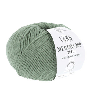 LANG YARNS MERINO 200 BEBE Vert Sauge
