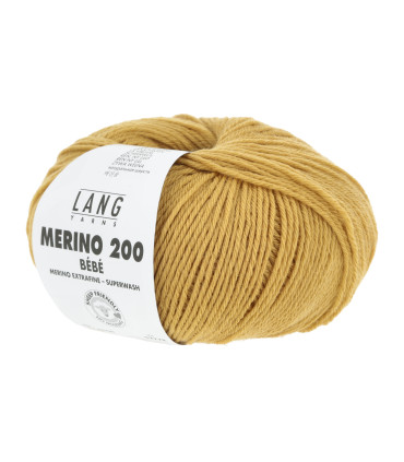 LANG YARNS MERINO 200 BEBE Moutarde