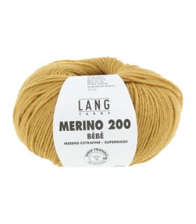 LANG YARNS MERINO 200 BEBE Moutarde