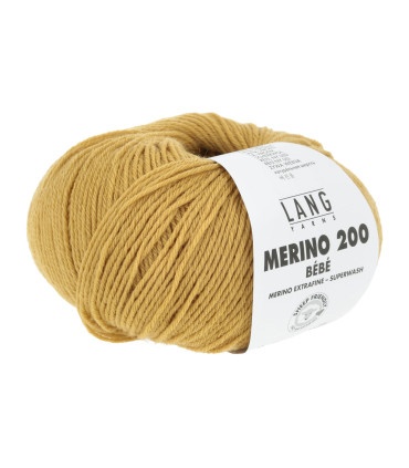 LANG YARNS MERINO 200 BEBE Moutarde