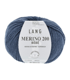 LANG YARNS MERINO 200 BEBE Bleu Jean