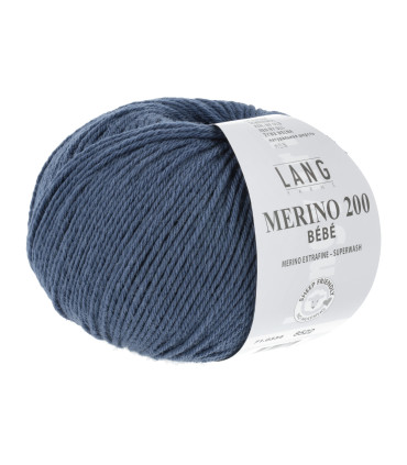 LANG YARNS MERINO 200 BEBE Bleu Jean