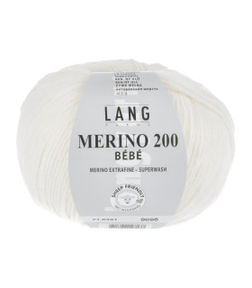 LANG YARNS MERINO 200 BEBE Crème