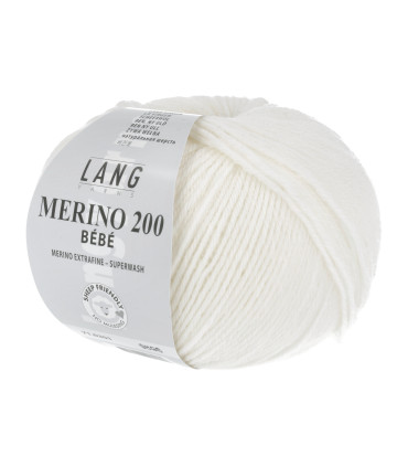 LANG YARNS MERINO 200 BEBE Crème