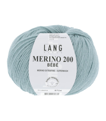 LANG YARNS MERINO 200 BEBE Lagon