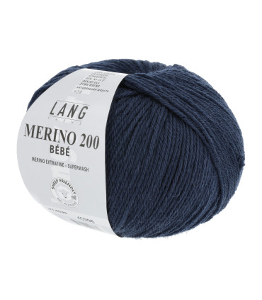 LANG YARNS MERINO 200 BEBE Marine