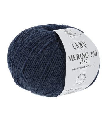 LANG YARNS MERINO 200 BEBE Marine