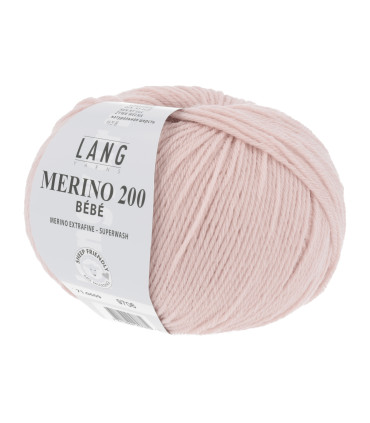 LANG YARNS MERINO 200 BEBE Rose Clair