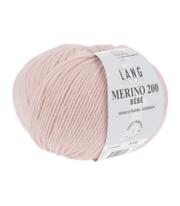 LANG YARNS MERINO 200 BEBE Rose Clair