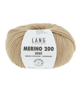 LANG YARNS MERINO 200 BEBE Ficelle