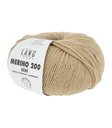 LANG YARNS MERINO 200 BEBE Ficelle