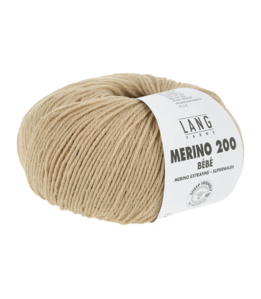 LANG YARNS MERINO 200 BEBE Ficelle