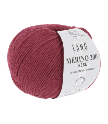 LANG YARNS MERINO 200 BEBE Cassis