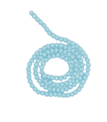 Chapelet de perles en verre 4mm - CIEL