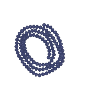 Chapelet de perles en verre 4mm - BLEU NUIT