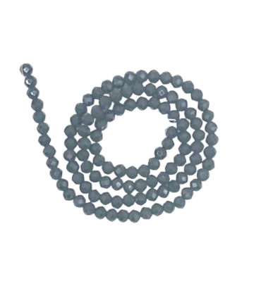 Chapelet de perles en verre 4mm - ÉMERAUDE