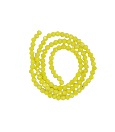 Chapelet de perles en verre 4mm - SOLEIL