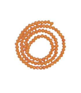 Chapelet de perles en verre 4mm - ORANGE