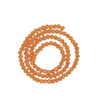 Chapelet de perles en verre 4mm - ORANGE