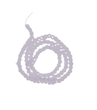 Chapelet de perles en verre 4mm  - ROSE PÂLE